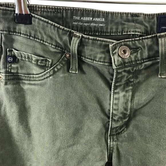 AG Adriano Goldschmied Olive Green Jeans 26 - Picture 3 of 7
